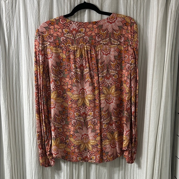 LOFT Floral Blouse in Pink and Yellow - Picture 4 of 4